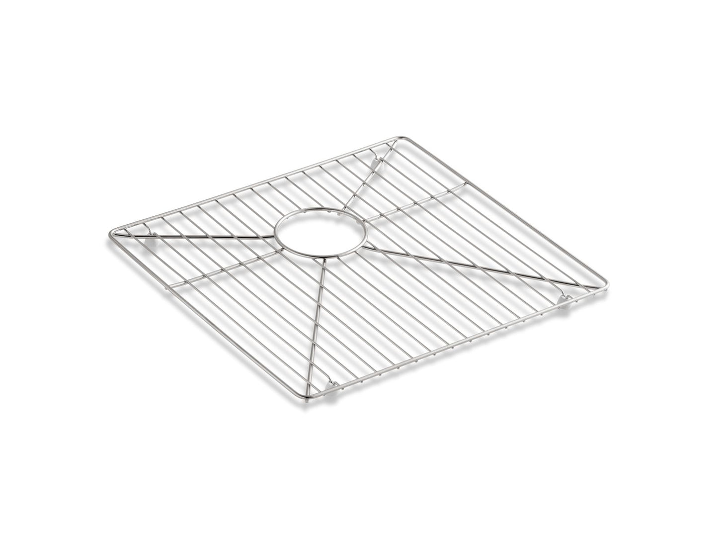 KOHLER K-6646-ST Vault Strive Stainless steel sink rack for left bowl, 16-15/16" x 15-15/16" - Stainless Steel