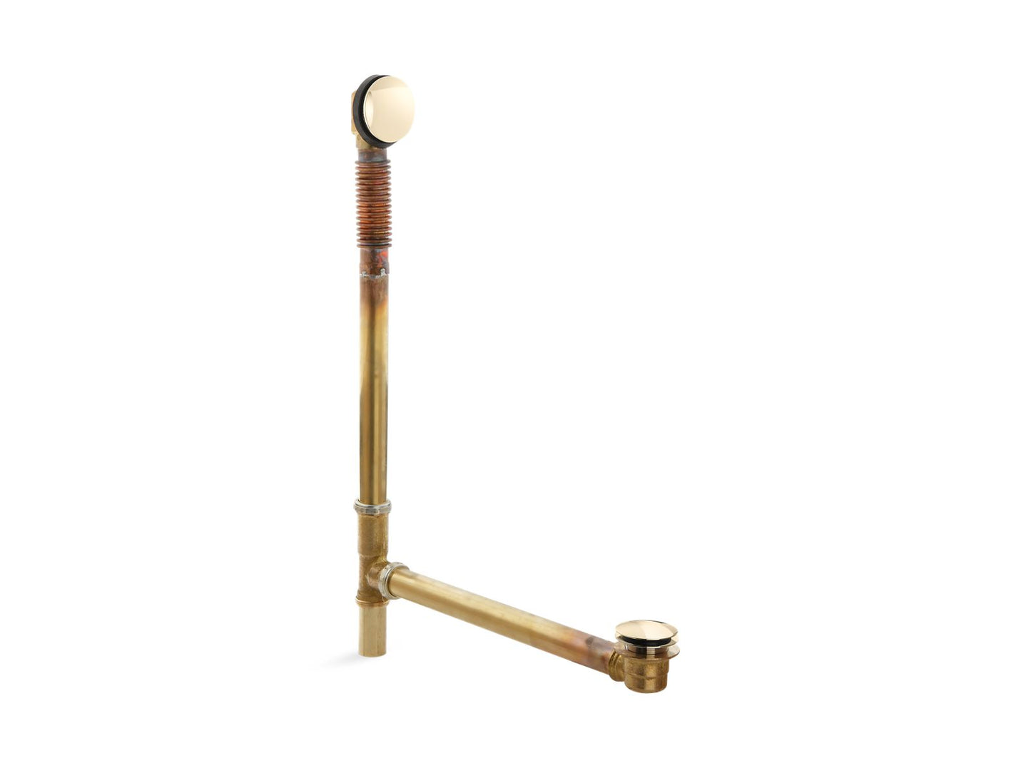 KOHLER Clearflo Brass toe tap bath drain - Vibrant French Gold, K-7265-AF