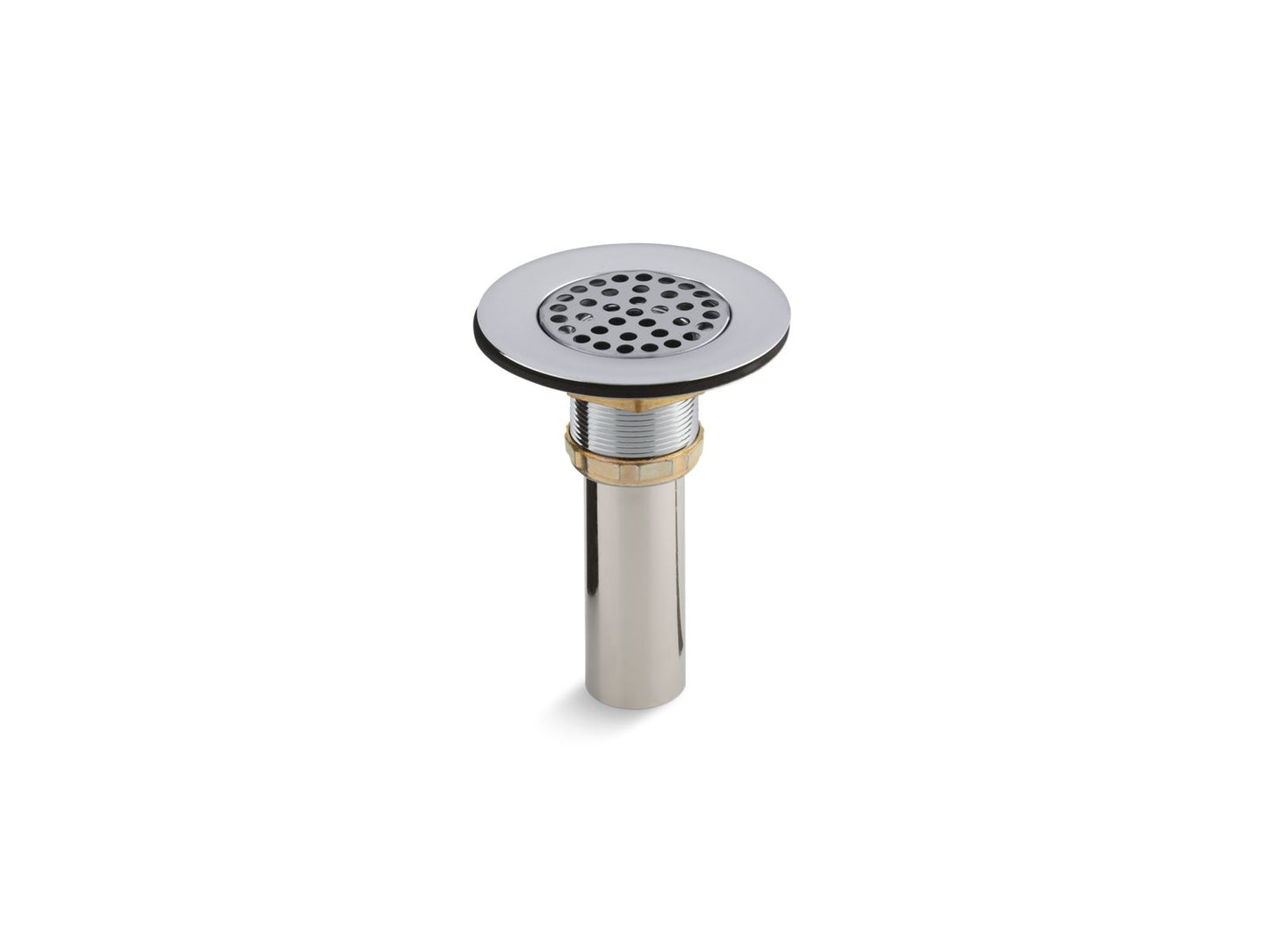 KOHLER K-8807-CP Brass sink drain and strainer with tailpiece for 3-1/2" to 4" outlet - Polished Chrome
