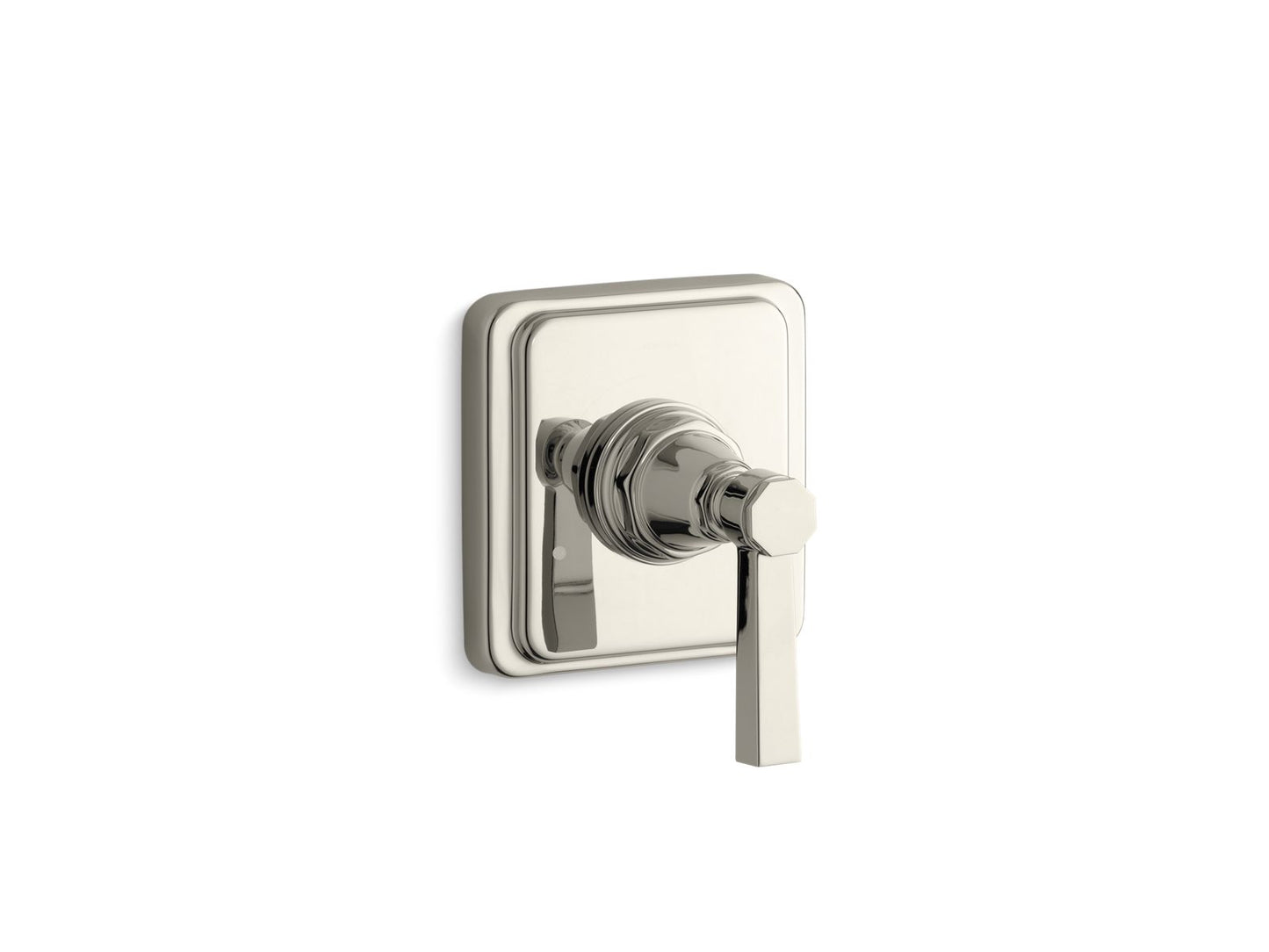 KOHLER Pinstripe Pure MasterShower transfer valve trim lever handle - Vibrant Polished Nickel, K-T13175-4A-SN