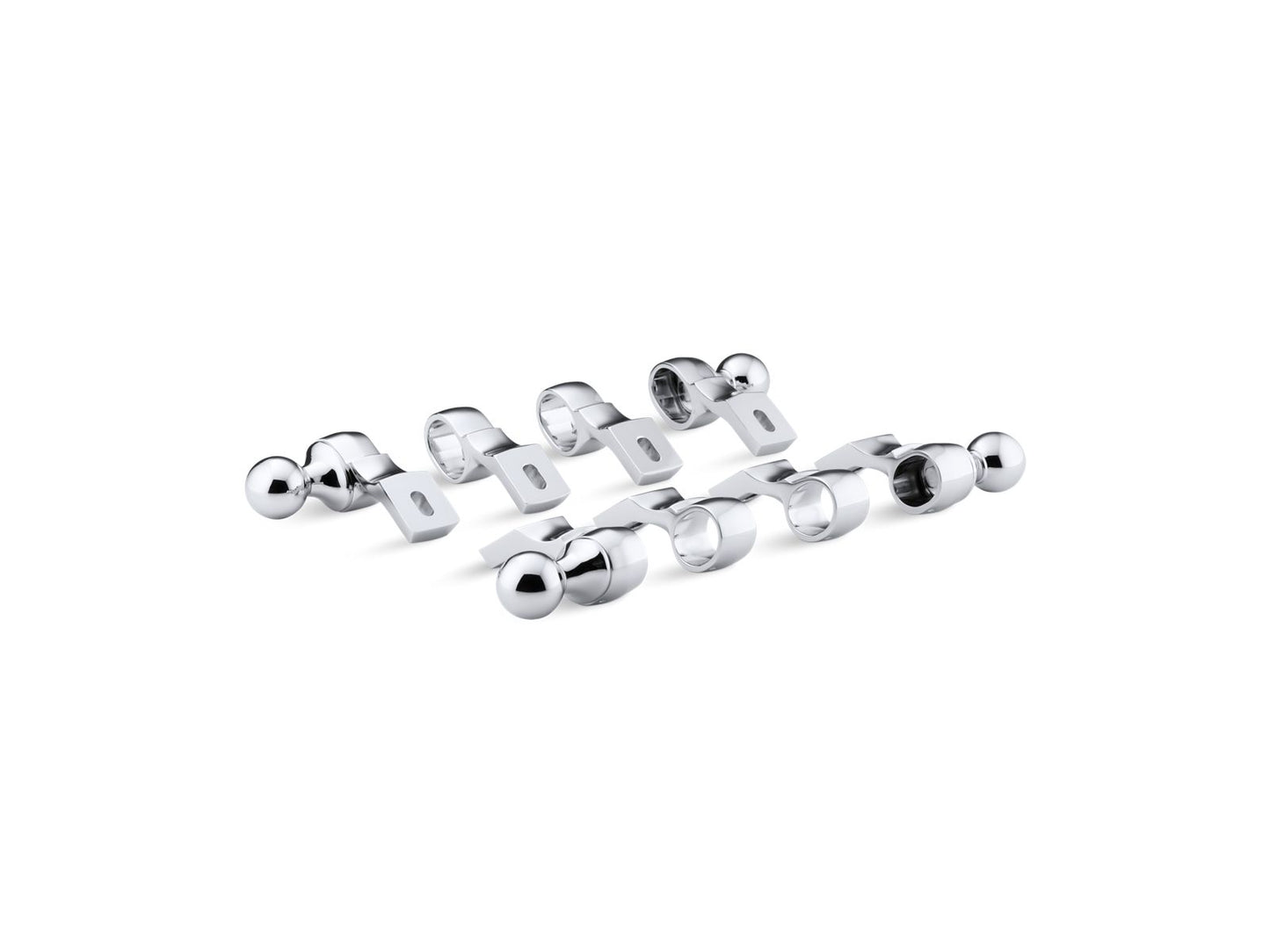 KOHLER K-708-CP Vintage Brackets and end caps - Polished Chrome