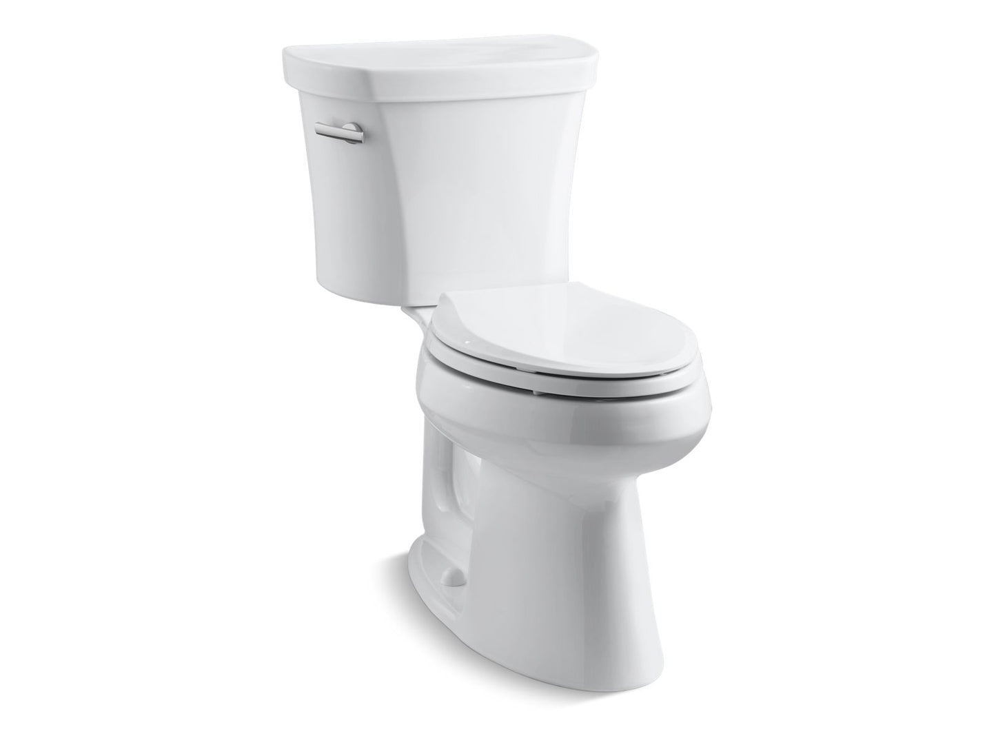 KOHLER Highline Two-piece elongated toilet, 1.28 gpf - White, K-3949-T-0