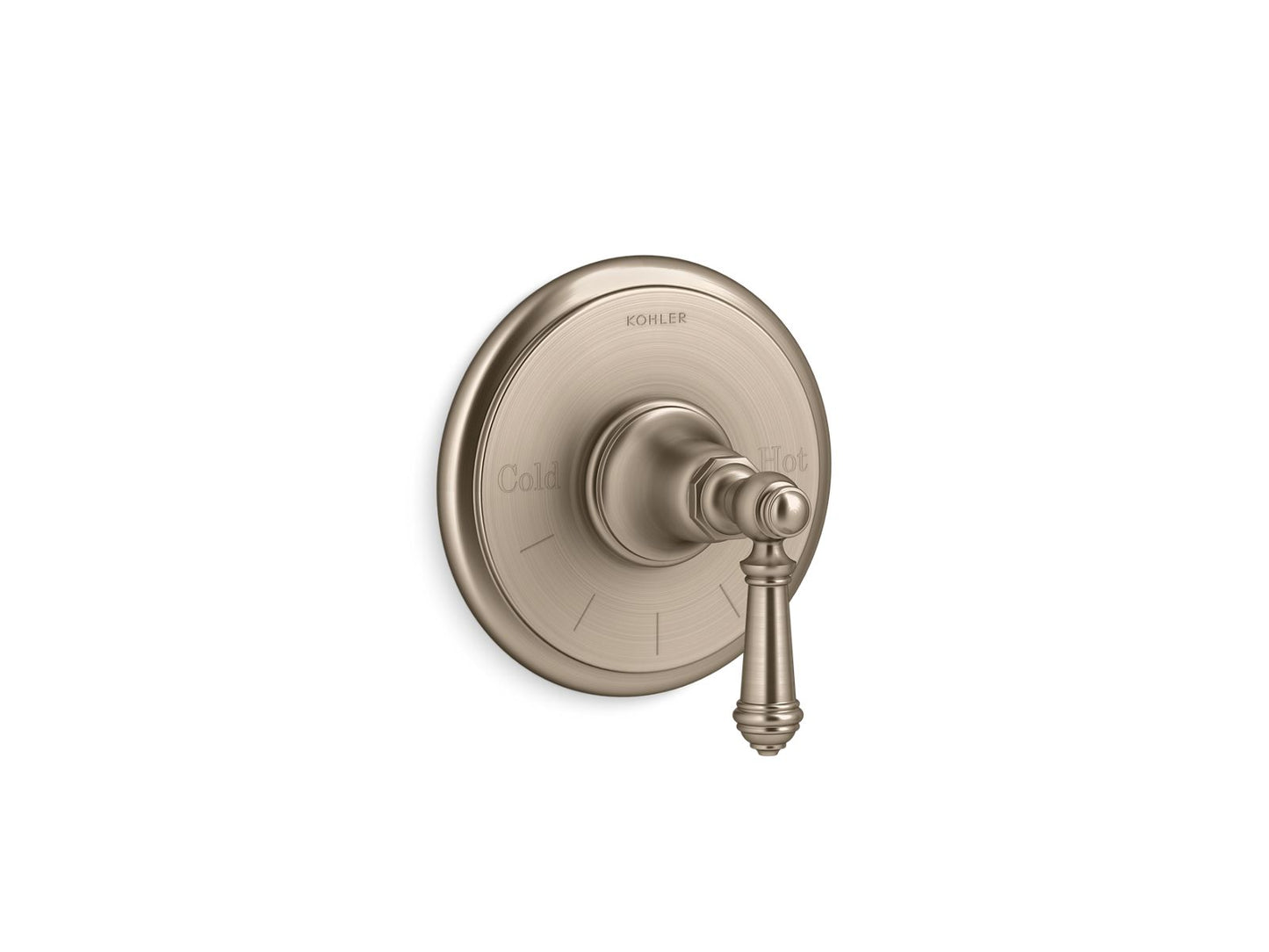KOHLER Artifacts MasterShower temperature control valve trim with lever handle - Vibrant Brushed Bronze, K-T72769-4-BV