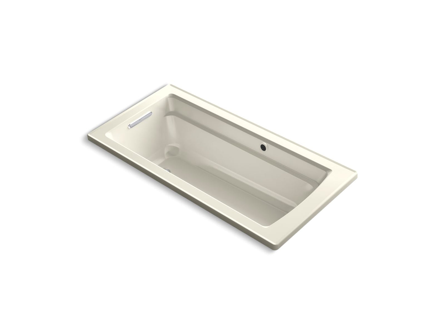 KOHLER Archer 66" x 32" drop-in bath with Bask heated surface - Biscuit, K-1948-W1-96