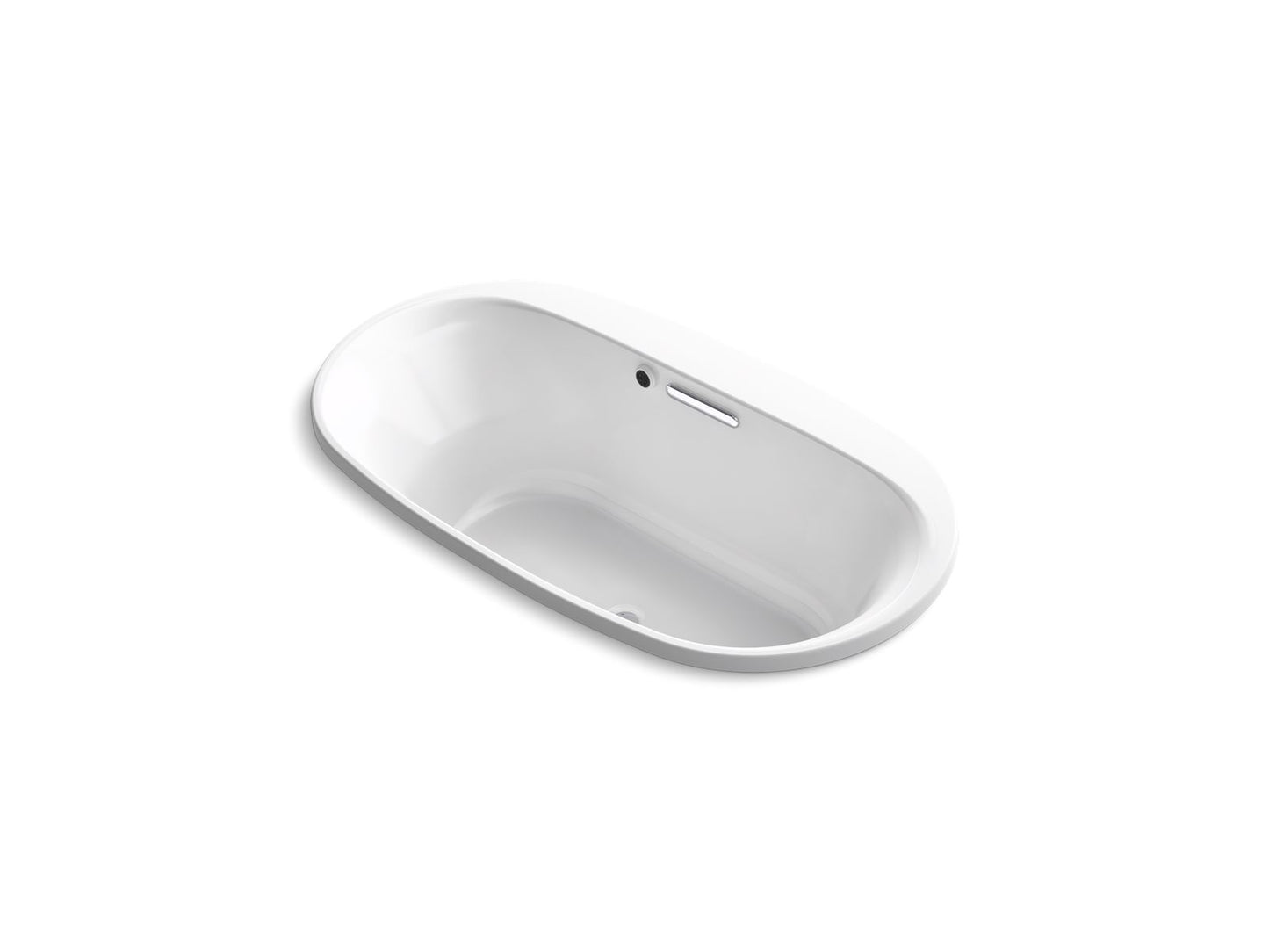 KOHLER Underscore 65-1/2" x 35-3/4" drop-in bath with Bask heated surface - White, K-5715-W1-0