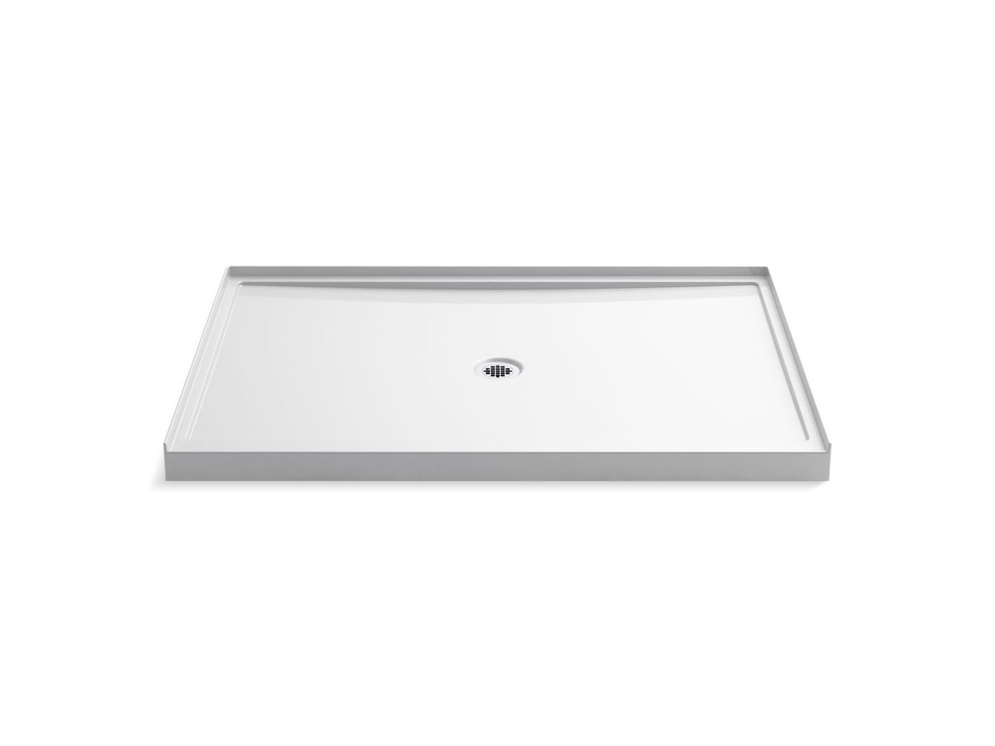 KOHLER Rely 60" x 42" alcove shower base, center drain - White, K-8659-0