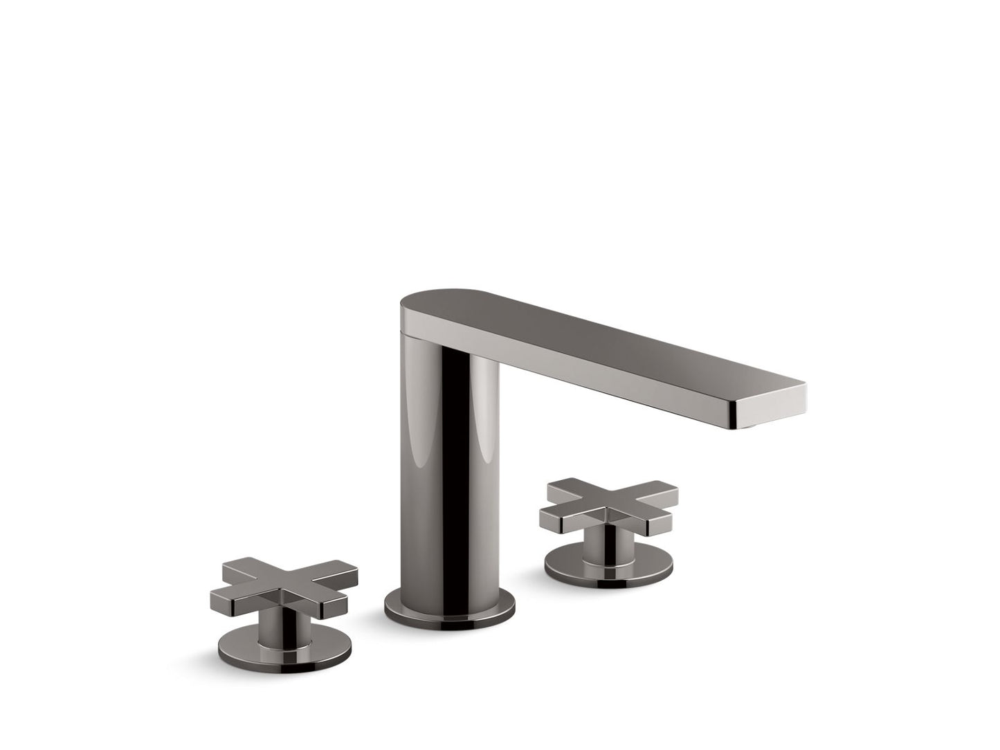 KOHLER Composed Deck-mount bath faucet with cross handles - Vibrant Titanium, K-73081-3-TT