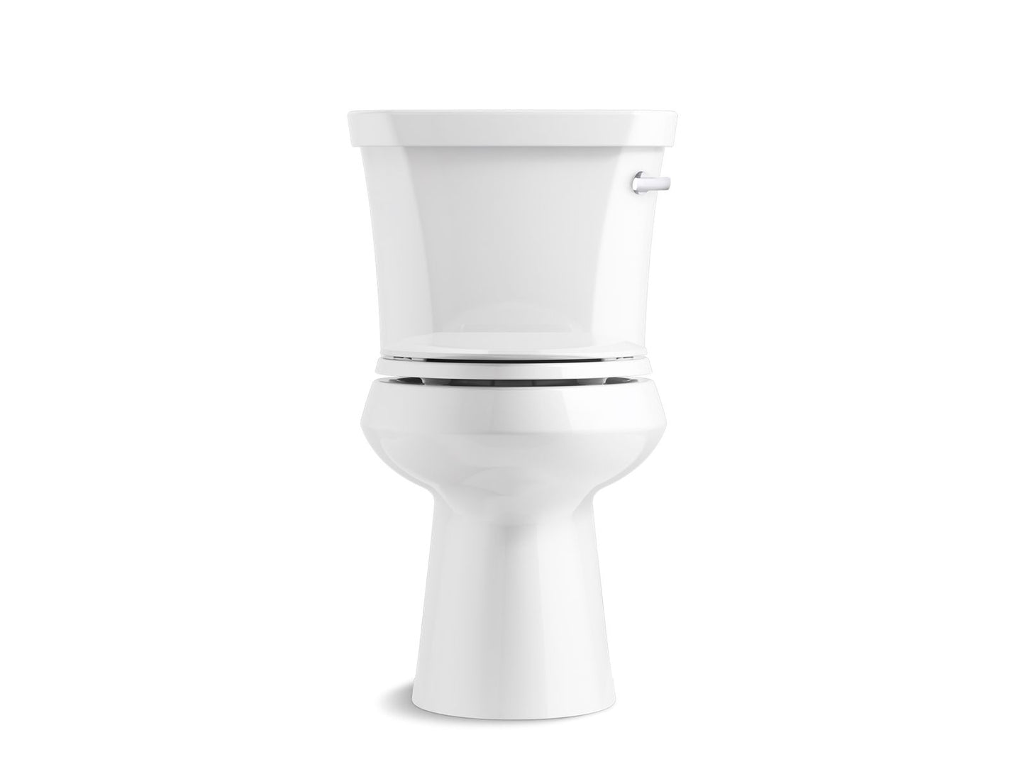KOHLER K-76301-RA-0 Highline Two-Piece Elongated Toilet With Concealed Trapway, 1.28 Gpf In White