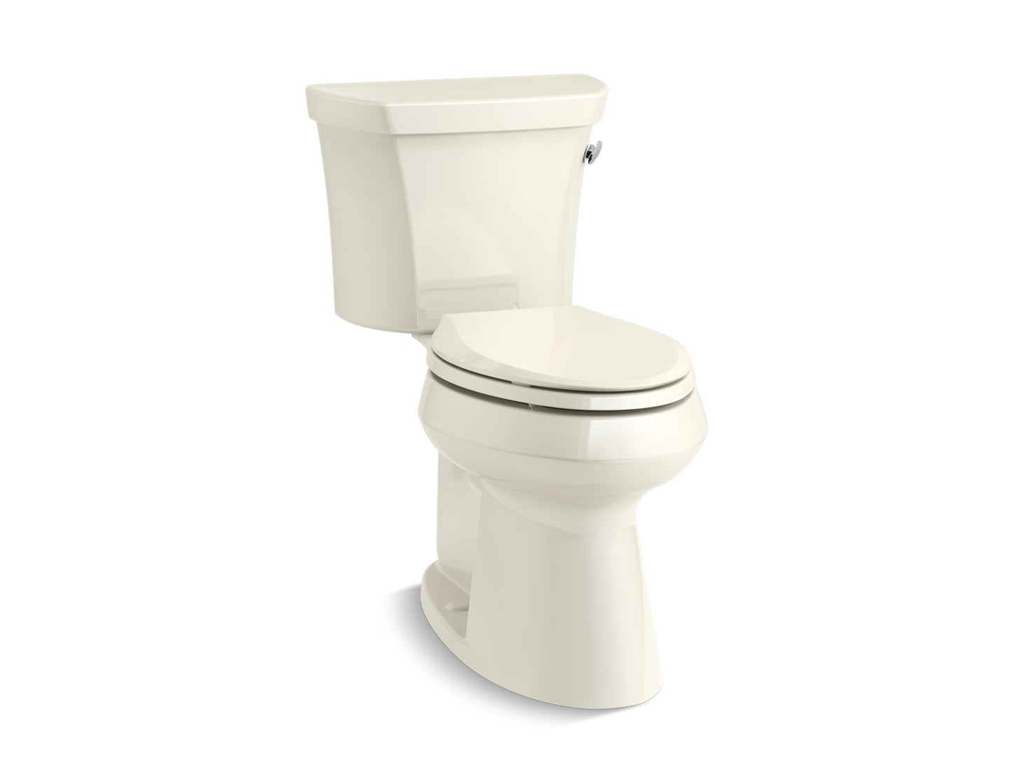 KOHLER Highline Two-piece elongated toilet with concealed trapway, 1.28 gpf - Biscuit, K-76301-RA-96