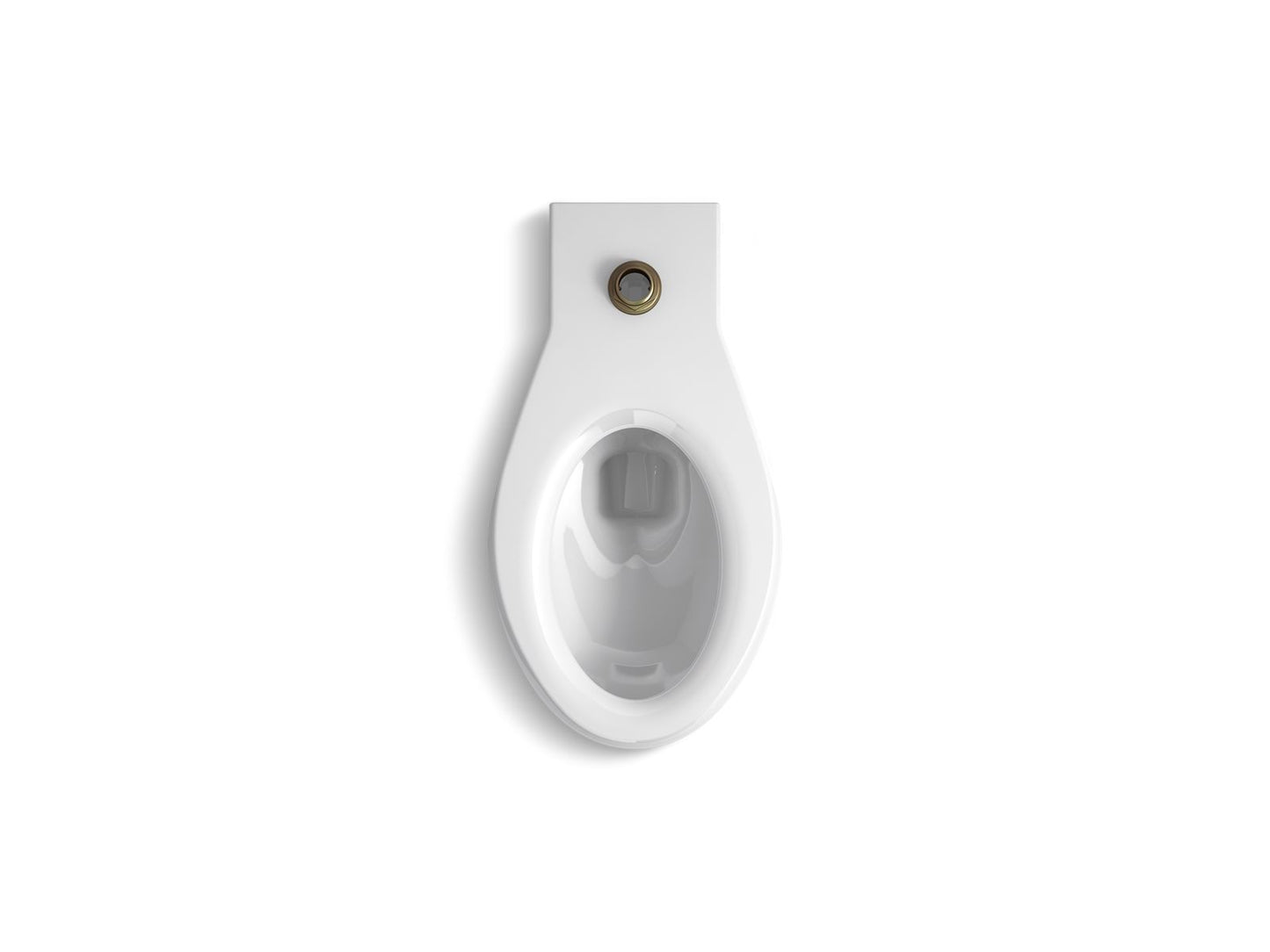 KOHLER K-4388-0 Anglesey Floor-Mount Top Spud Flushometer Bowl With Integral Seat - White