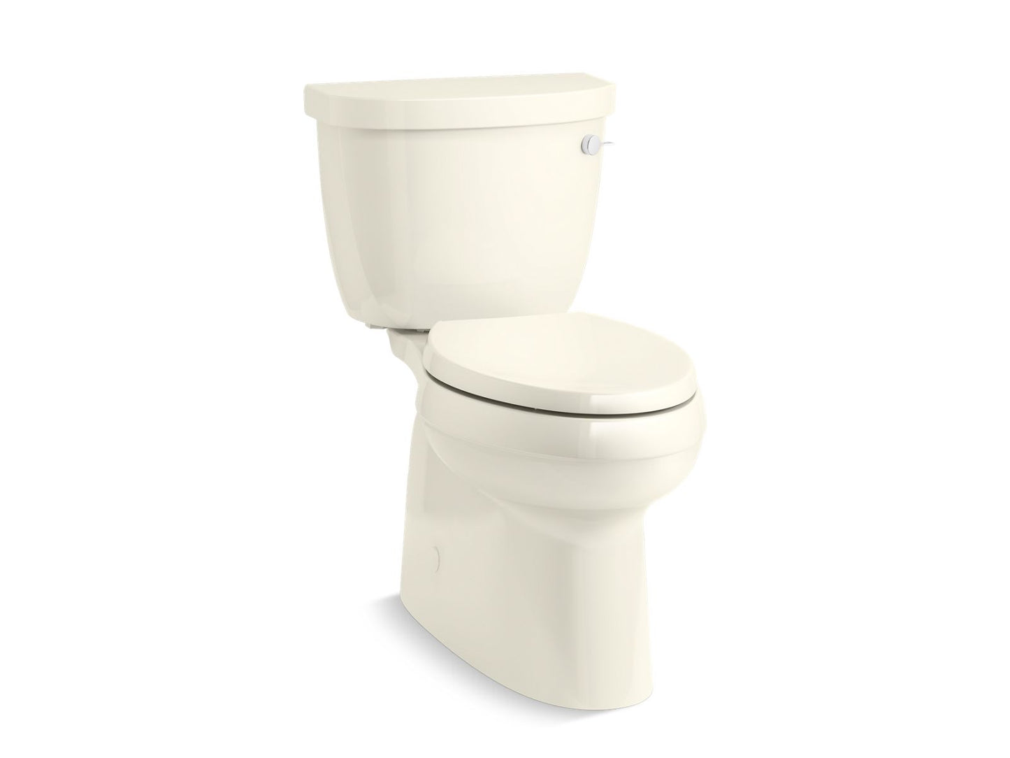 KOHLER Cimarron Two-piece elongated toilet with skirted trapway, 1.28 gpf - Biscuit, K-5310-RA-96