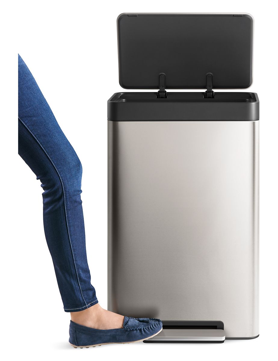 KOHLER K-20940-ST 13-Gallon Stainless Steel Step Trash Can In Stainless Steel