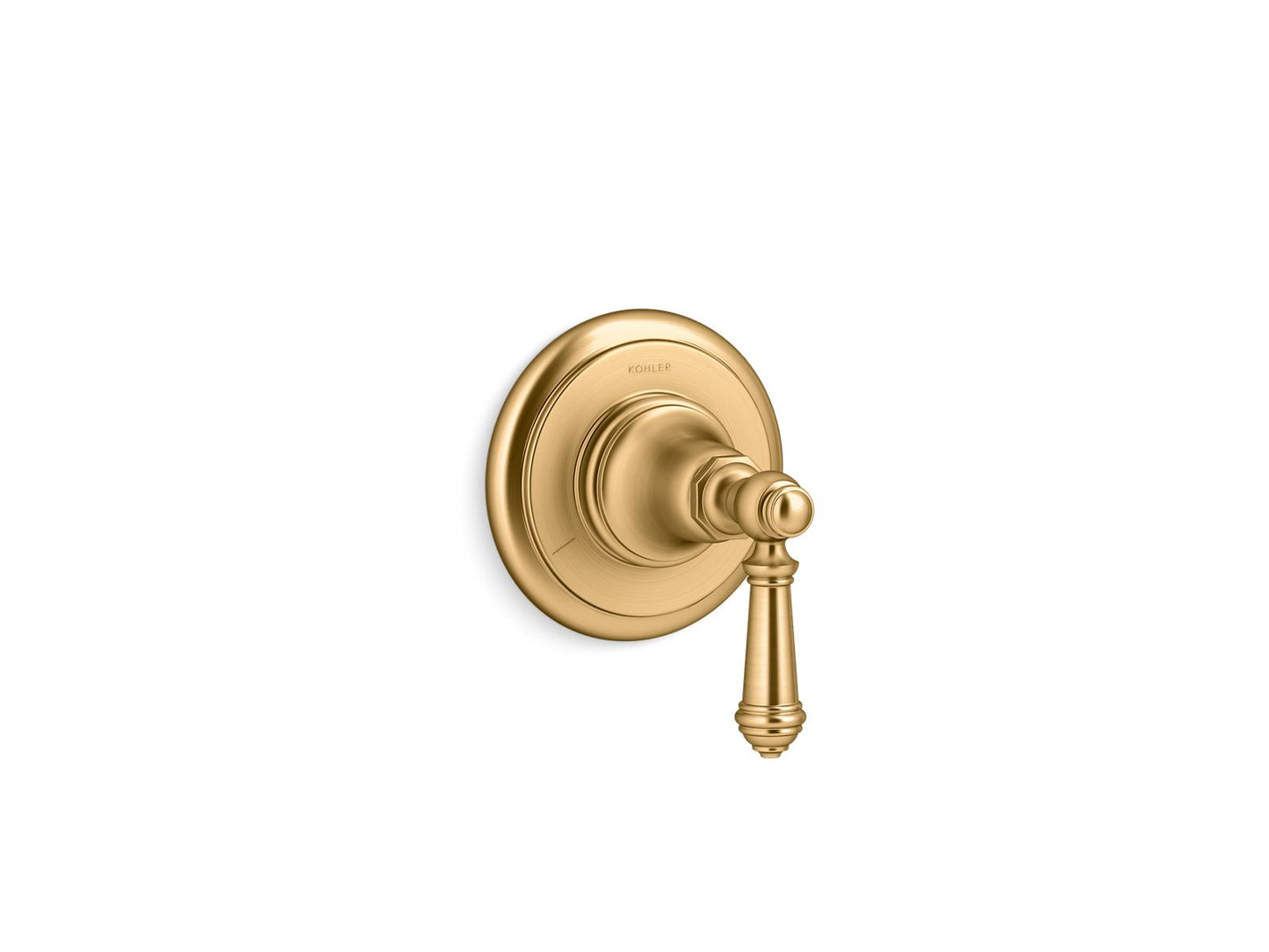 KOHLER Artifacts MasterShower transfer valve trim with lever handle - Vibrant Brushed Moderne Brass, K-T72770-4-2MB