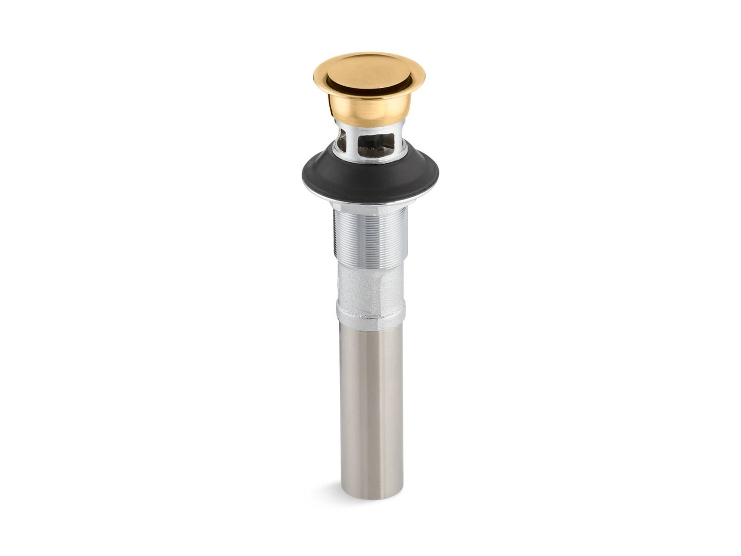 KOHLER K-7124-A-2MB Clicker Drain With Overflow In Vibrant Brushed Moderne Brass