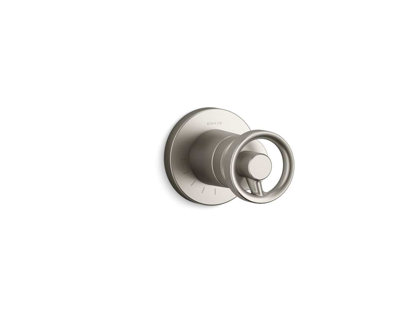 KOHLER Components MasterShower volume control valve trim with Industrial handle - Vibrant Brushed Nickel, K-T78025-9-BN