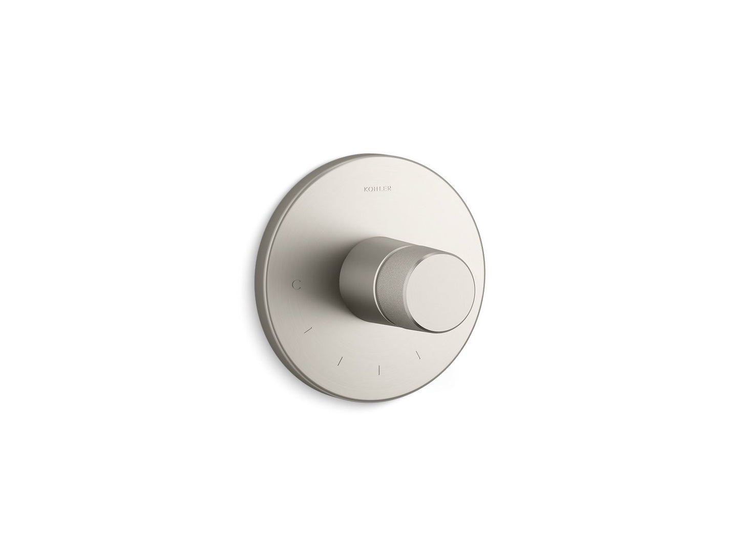 KOHLER Components MasterShower temperature control valve trim with Oyl handle - Vibrant Brushed Nickel, K-T78027-8-BN