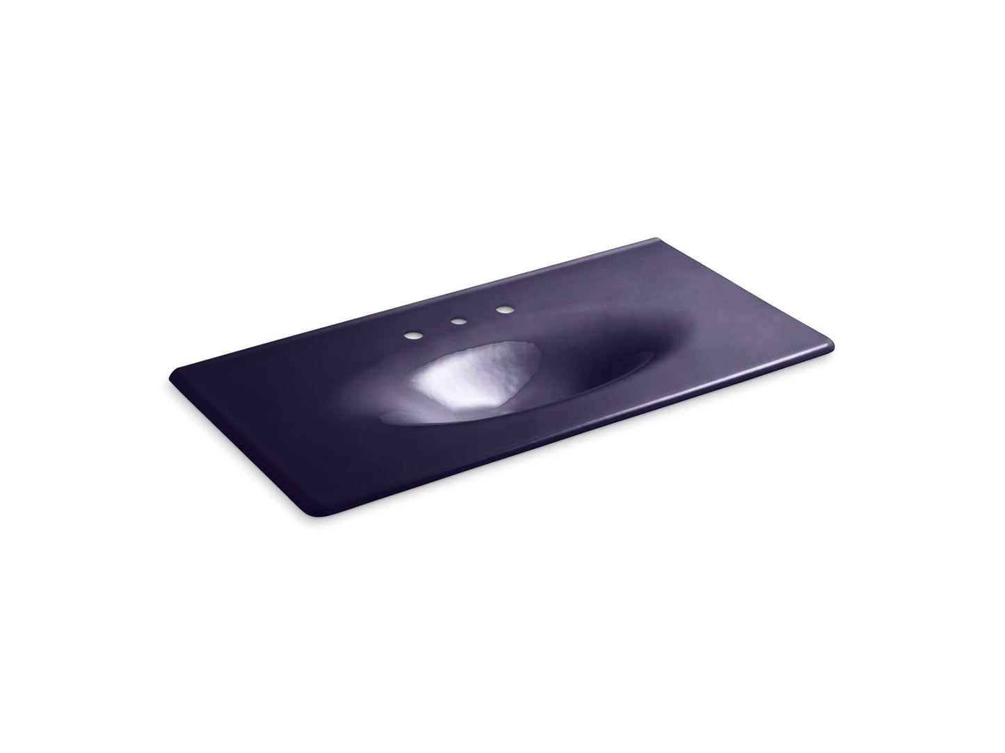 KOHLER Iron/Impressions 43" Enameled cast iron vanity top with integrated oval sink - Indigo Blue, K-3052-8-DGB