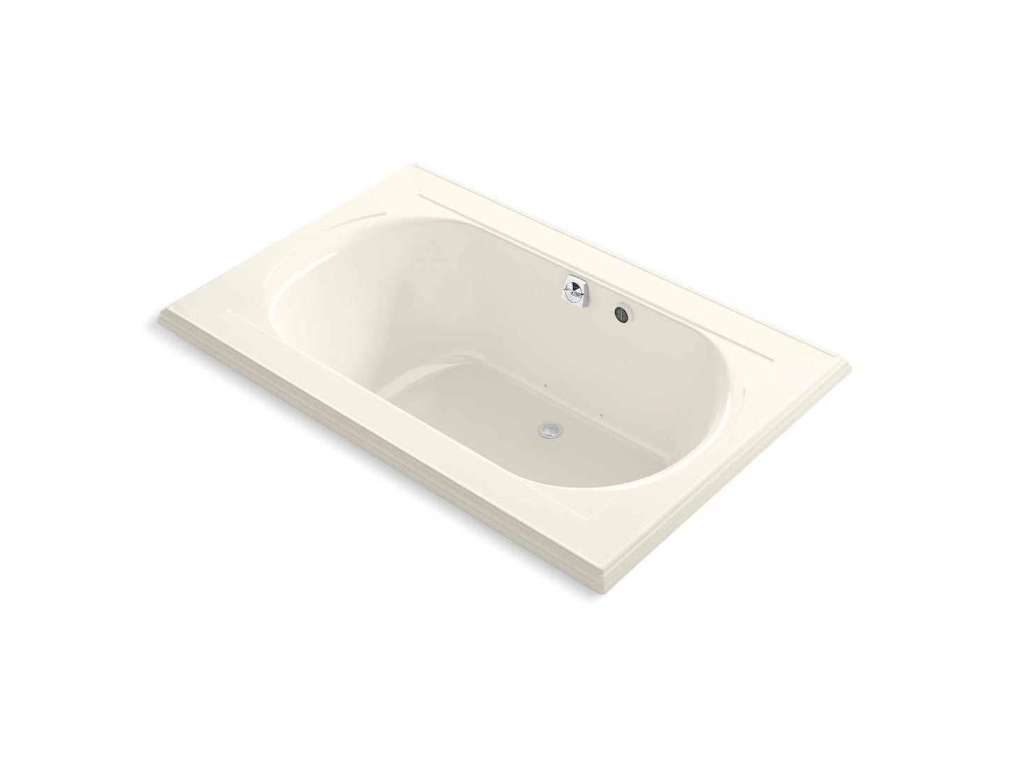 KOHLER Memoirs 66" x 42" drop-in Heated BubbleMassage air bath - Biscuit, K-1170-GH-96