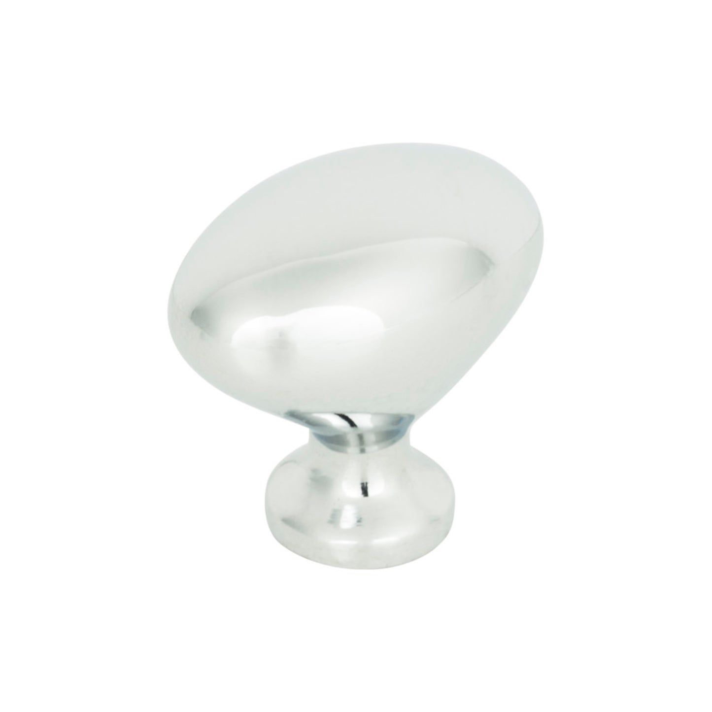 ATLAS A804-CH Robin Egg 1 1/4" Length Oval Knob - Polished Chrome