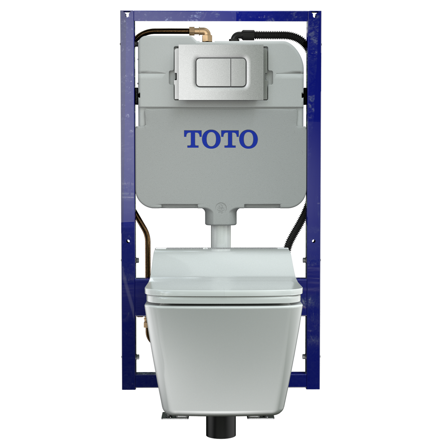 TOTO SW4549AT60#01 Sw Washlet+ Ready Square Electronic Bidet Toilet Seat With Auto Flush Ready Cotton White - Cotton White
