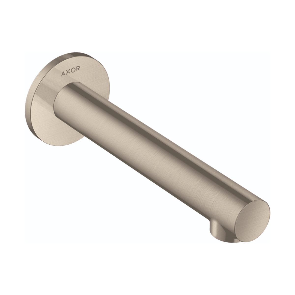 AXOR Uno Tub Spout Straight in Brushed Nickel
