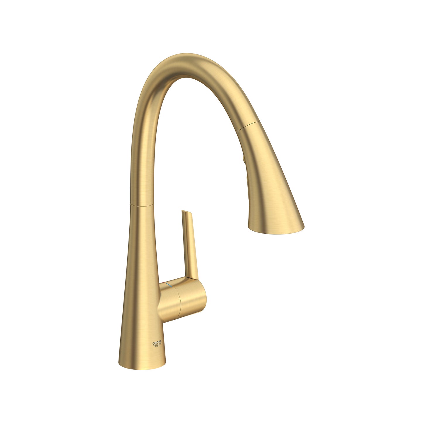 GROHE 32298GN3 Single-Handle Pull Down Kitchen Faucet Triple Spray 1.75 GPM , Brushed Cool Sunrise