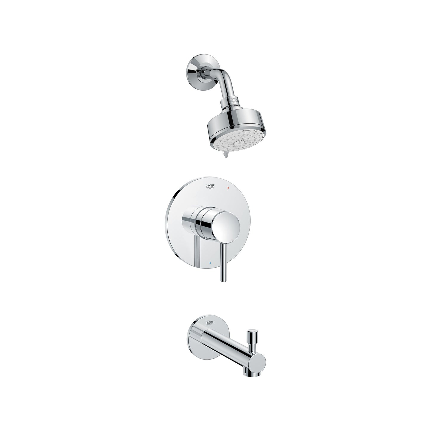 GROHE 1024980000 Concetto Pressure Balance Valve Tub/Shower Combo , Chrome