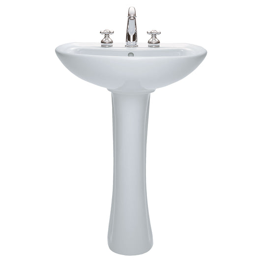 AMERICAN-STANDARD 0236811.020, Cadet 8 in. Widespread Pedestal Sink Top and Leg Combination in White