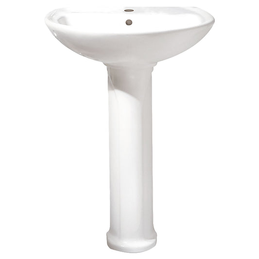 AMERICAN-STANDARD 0236111.020, Cadet Center Hole Only Pedestal Sink Top and Leg Combination in White