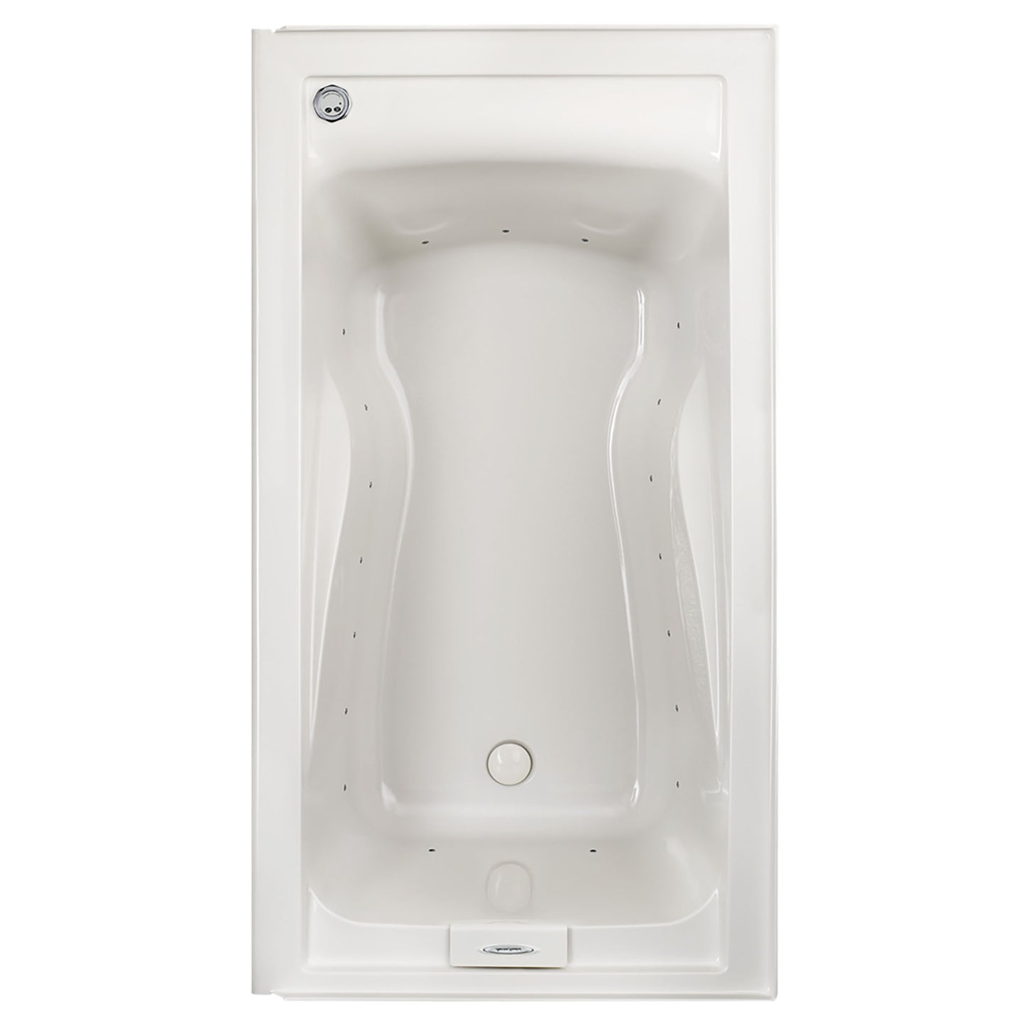 AMERICAN-STANDARD 2425V618C.020, Evolution 60 x 32-Inch Deep Soak Integral Apron Bathtub Left-Hand Outlet With EverClean Combination Spa System in White