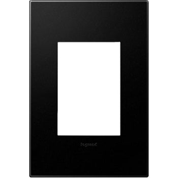 LEGRAND AWP1G3GR4 ADORNE Graphite One-Gang-Plus Screwless Wall Plate with Microban