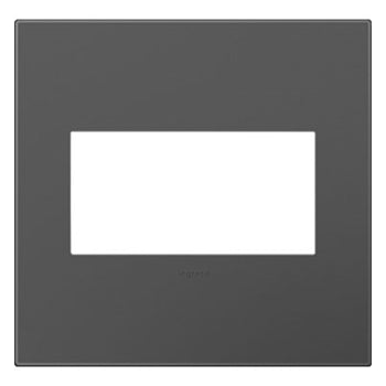 LEGRAND AWP2GMG4 ADORNE Magnesium Two-Gang Screwless Wall Plate with Microban