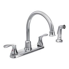 MOEN 40619 Cornerstone Two-Handle High Arc Kitchen Faucet In Chrome