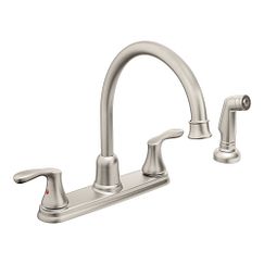 MOEN 40619CSL Cornerstone Two-Handle High Arc Kitchen Faucet In Chrome