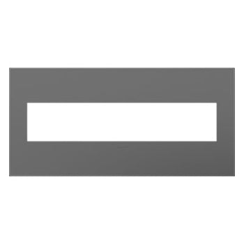 LEGRAND AWP5GMG1 ADORNE Magnesium Five-Gang Screwless Wall Plate with Microban