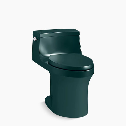 Kohler K-5172-17 San Souci One-Piece Compact Elongated Toilet With Concealed Trapway, 1.28 Gpf In Teal