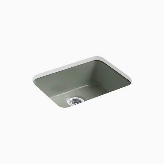 Kohler K-6585-42 Iron/Tones 24-1/4 In. Top-/Undermount Single-Bowl Bar Sink In Aspen Green