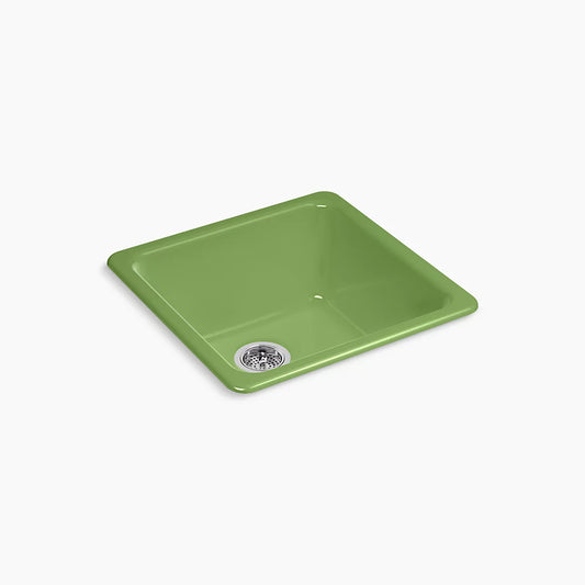 Kohler K-6587-34 Iron/Tones 21 In. Top-/Undermount Single-Bowl Bar Sink In Fresh Green