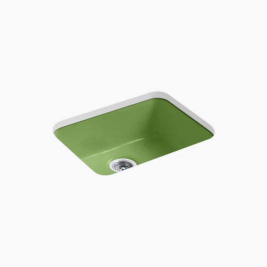 Kohler K-6585-34 Iron/Tones 24-1/4 In. Top-/Undermount Single-Bowl Bar Sink In Fresh Green