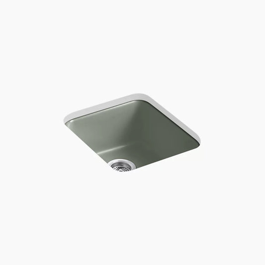 Kohler K-6584-42 Iron/Tones 17 In. Top-/Undermount Single-Bowl Bar Sink In Aspen Green