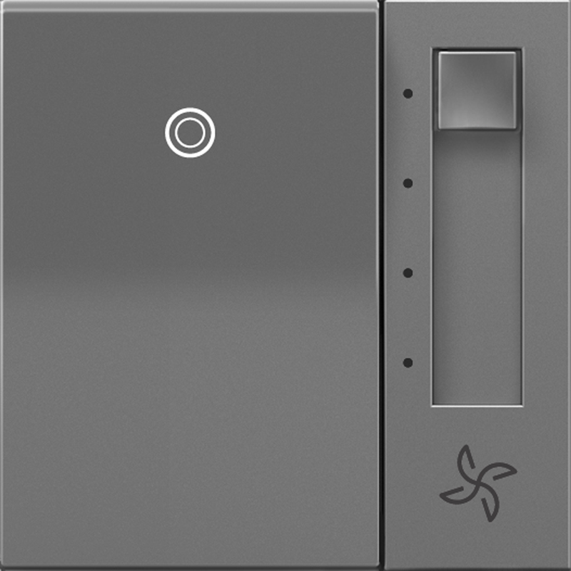 LEGRAND AAFN4S16AM4 ADORNE Paddle Fan Speed Control Switch, Magnesium, with Microban