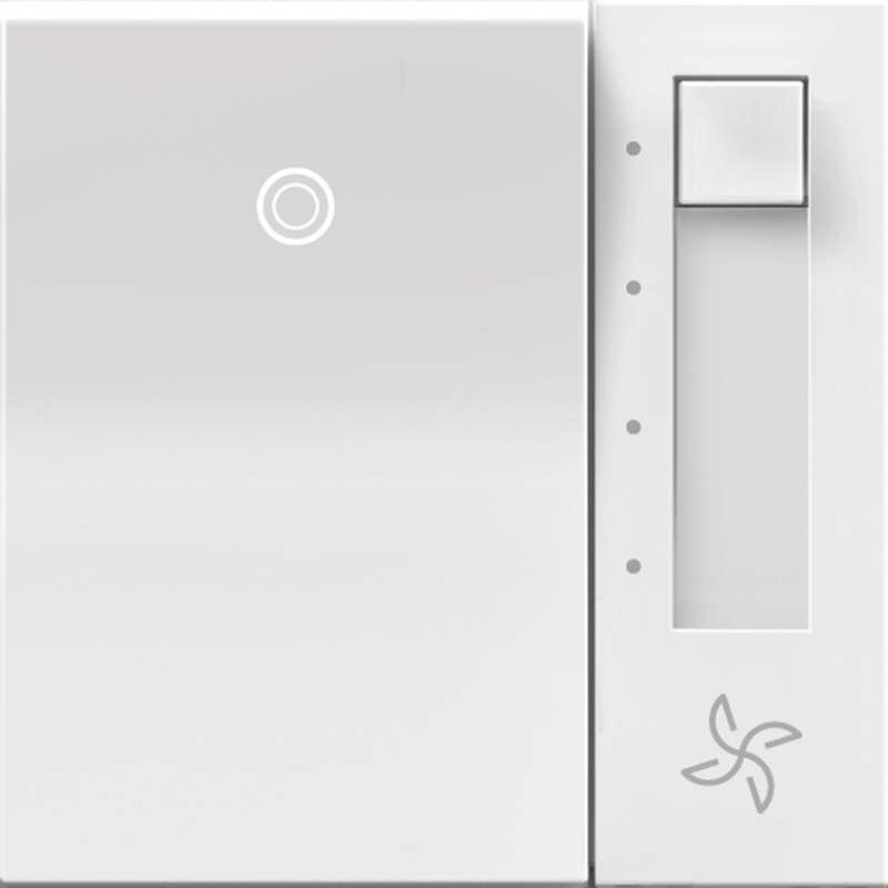 LEGRAND AAFN4S16AW4 ADORNE Paddle Fan Speed Control Switch, White, with Microban