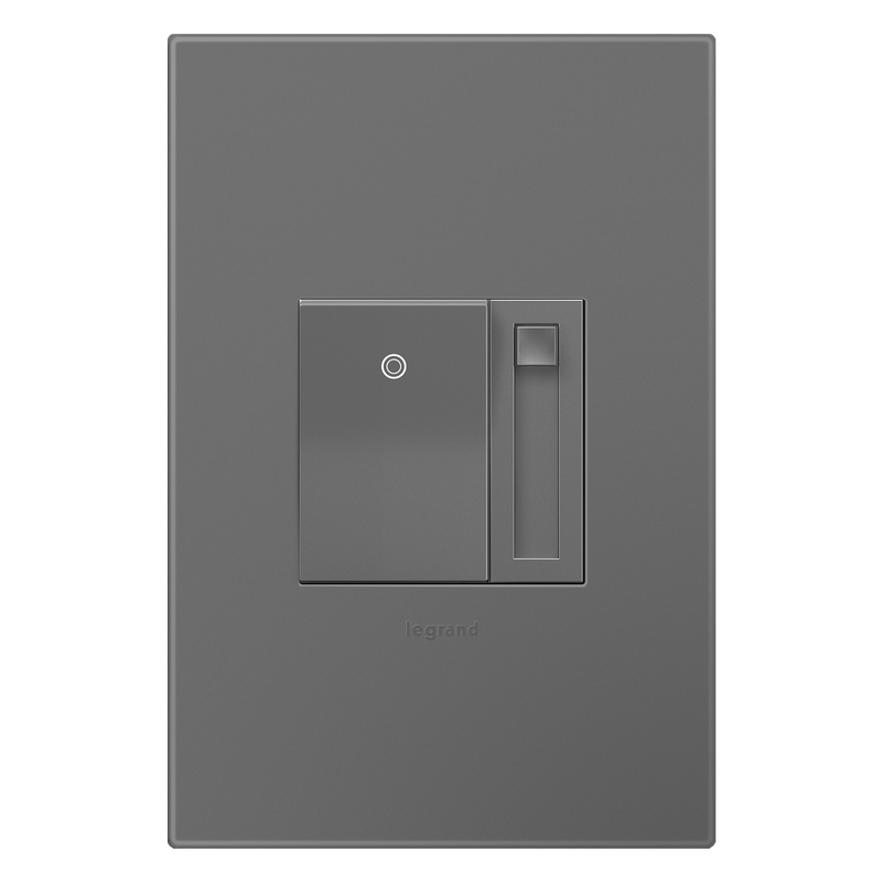 LEGRAND ADPD453LM2 ADORNE 450W CFL/LED Paddle Dimmer, Magnesium, with Microban