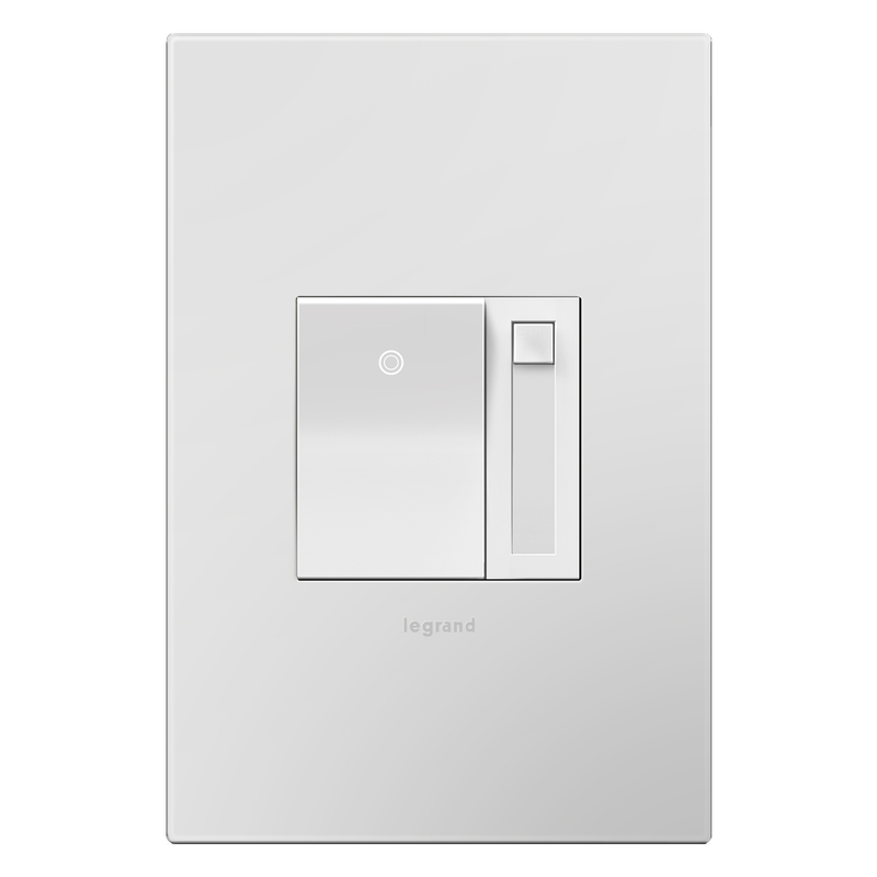 LEGRAND ADPD453LW2 ADORNE 450W CFL/LED Paddle Dimmer, White, with Microban