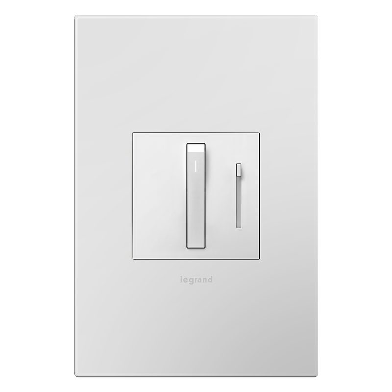 LEGRAND ADWR703TUW4 ADORNE Whisper Tru-Universal Dimmer, White, with Microban