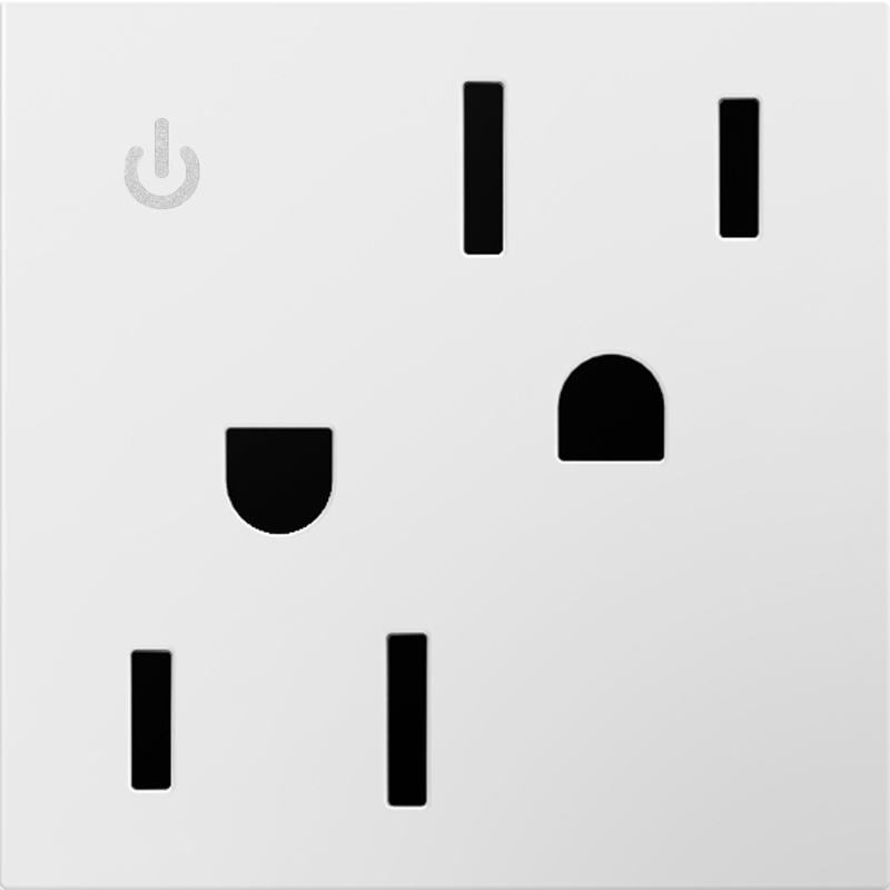 LEGRAND ARCD152W10 ADORNE 15A Tamper-Resistant Dual-Controlled Outlet, White