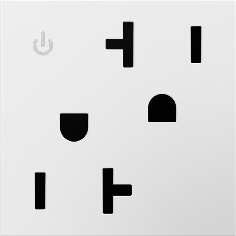 LEGRAND ARCD202W10 ADORNE 20A Tamper-Resistant Dual-Controlled Outlet, White