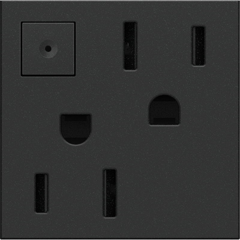 LEGRAND ARPS152G4 ADORNE 15A Energy-Saving On/Off Outlet, Graphite