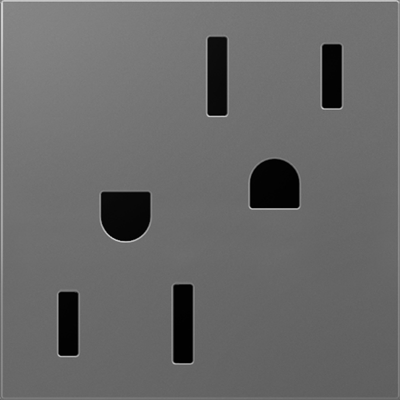 LEGRAND ARTR152M4 ADORNE 15A Dual Tamper-Resistant Outlet, Magnesium