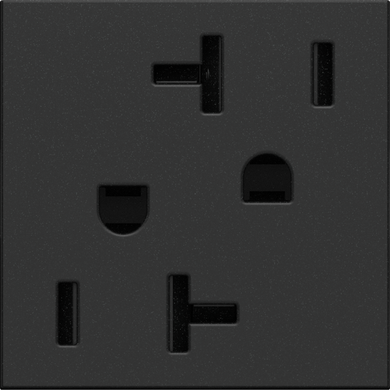 LEGRAND ARTR202G4 ADORNE 20A Dual Tamper-Resistant Outlet, Graphite